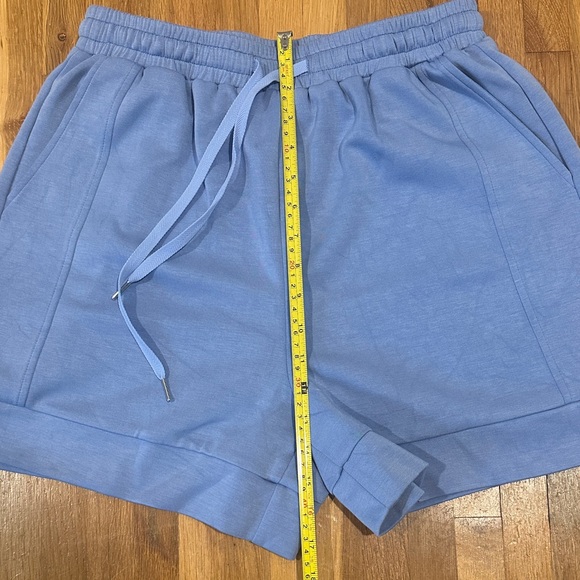 Glamaker | Women’s Periwinkle/Blue Sleeveless Zip-Up Top and Shorts Set - Picture 8 of 14